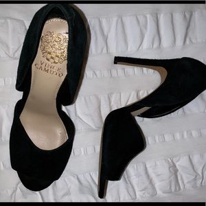 Vince Camuto Black Suede Heels